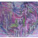 Shades of Purple, 2010, 2.5 x 4 inches, 6.35 x 10.16 cm, mixed media